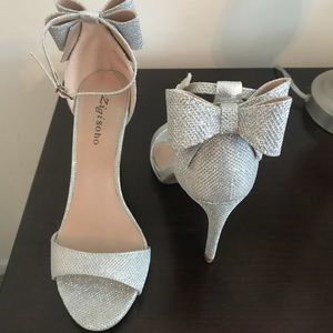 Silver Sparkle l formal heels